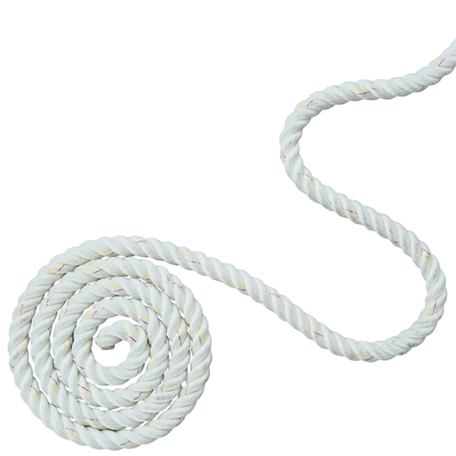 Premium 3-Strand Nylon Dock Line, White, Sold by Foot